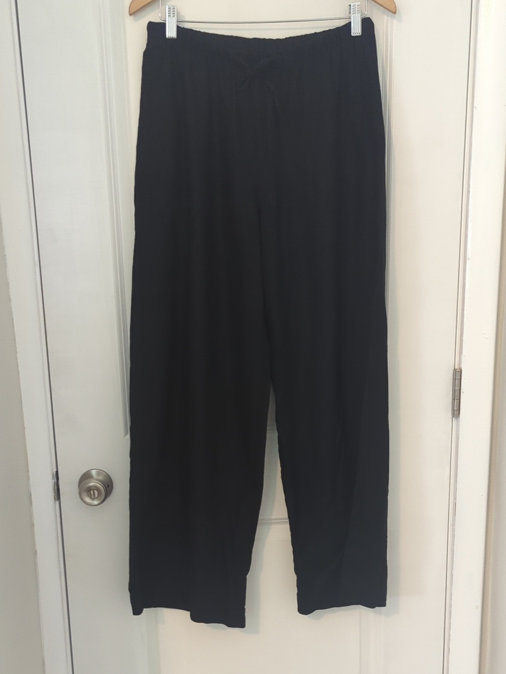 Old Navy Black Linen Wide-Leg Pull-On Pants